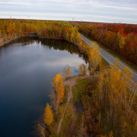 Saint-Valère vu du ciel