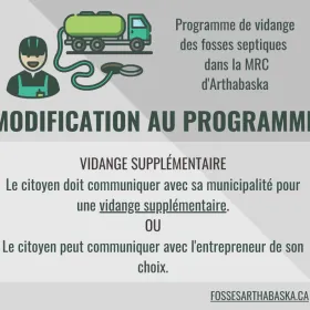 Une nouvelle procédure lors de vidanges d’urgence des fosses septiques