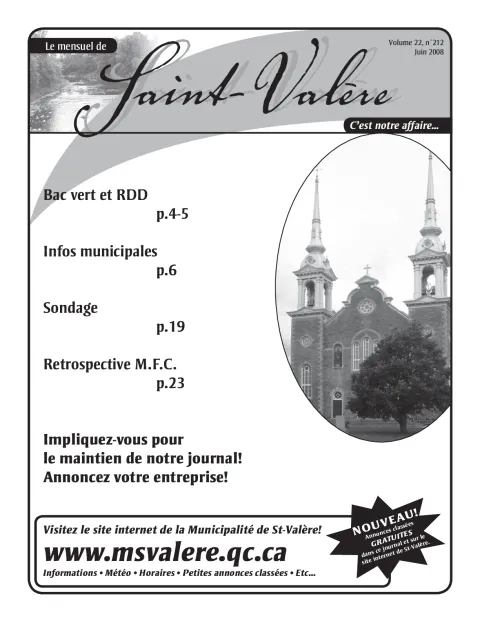 Le Mensuel de Saint-Valère Juin 2008