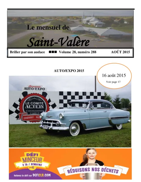 Le Mensuel de Saint-Valère Août 2015