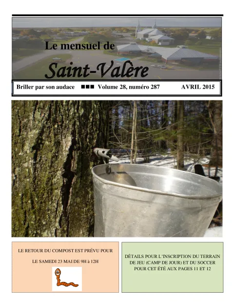 Le Mensuel de Saint-Valère Avril 2015