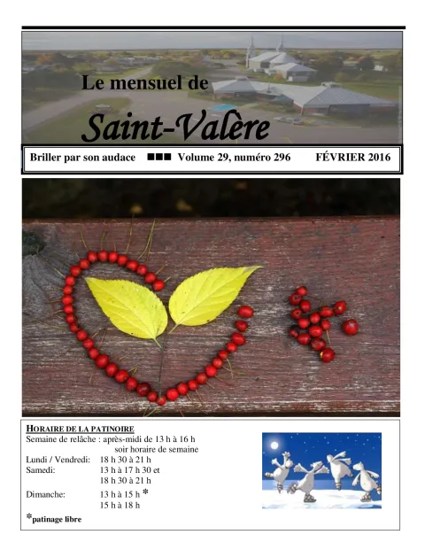 Le Mensuel de Saint-Valère Février 2016
