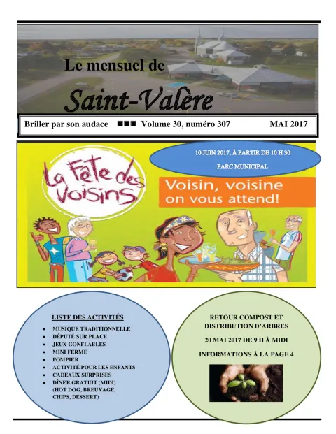 Le Mensuel de Saint-Valère Mai 2017