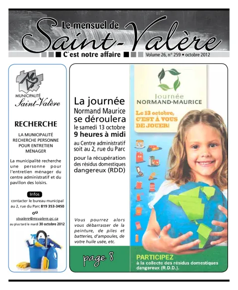 Le Mensuel de Saint-Valère Octobre 2012