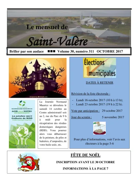 Le Mensuel de Saint-Valère Octobre 2017
