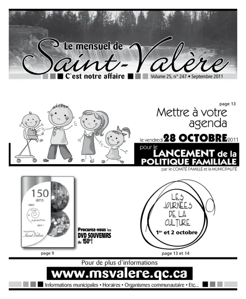 Le Mensuel de Saint-Valère Septembre 2011