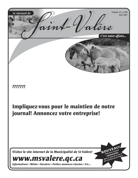 Le Mensuel de Saint-Valère Juillet 2007