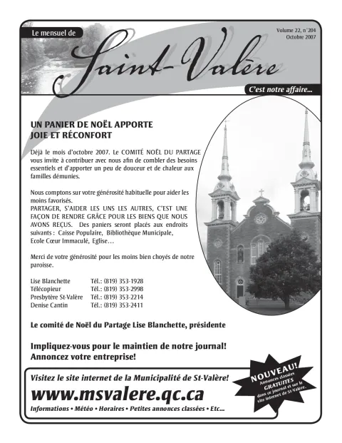 Le Mensuel de Saint-Valère Octobre 2007